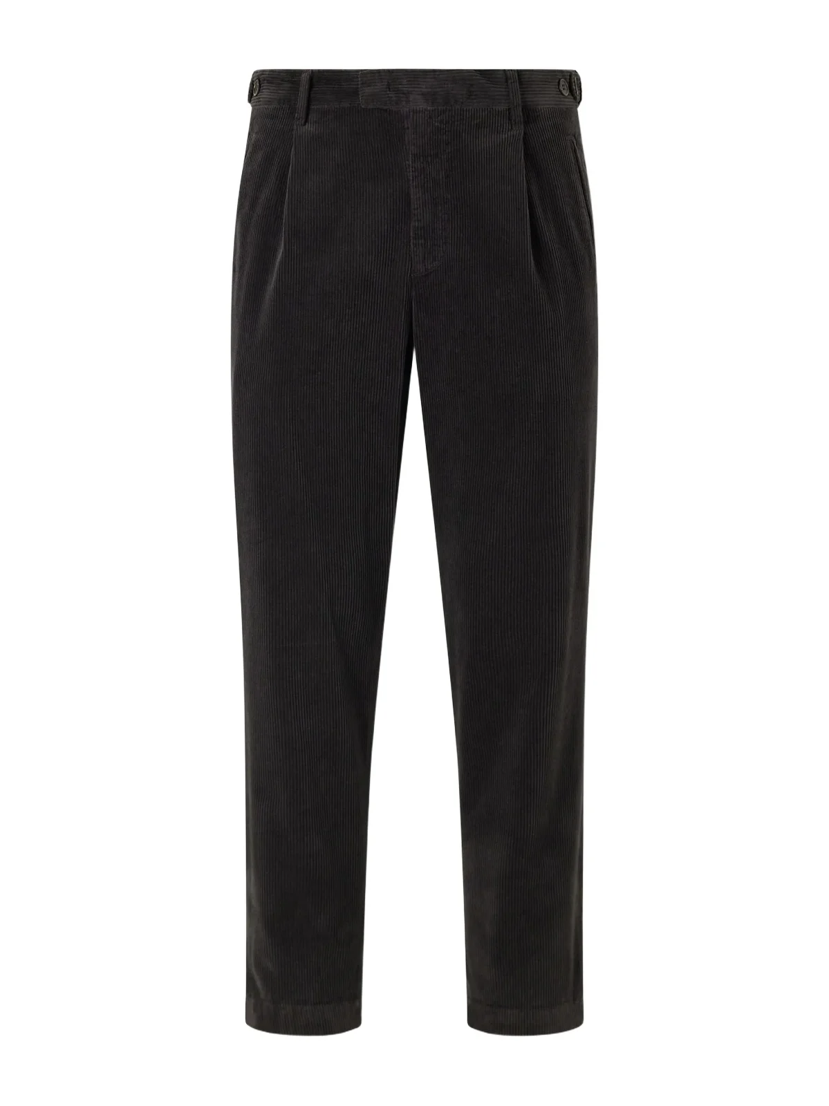 Straight-Leg Pleated Courduroy Trousers - Men