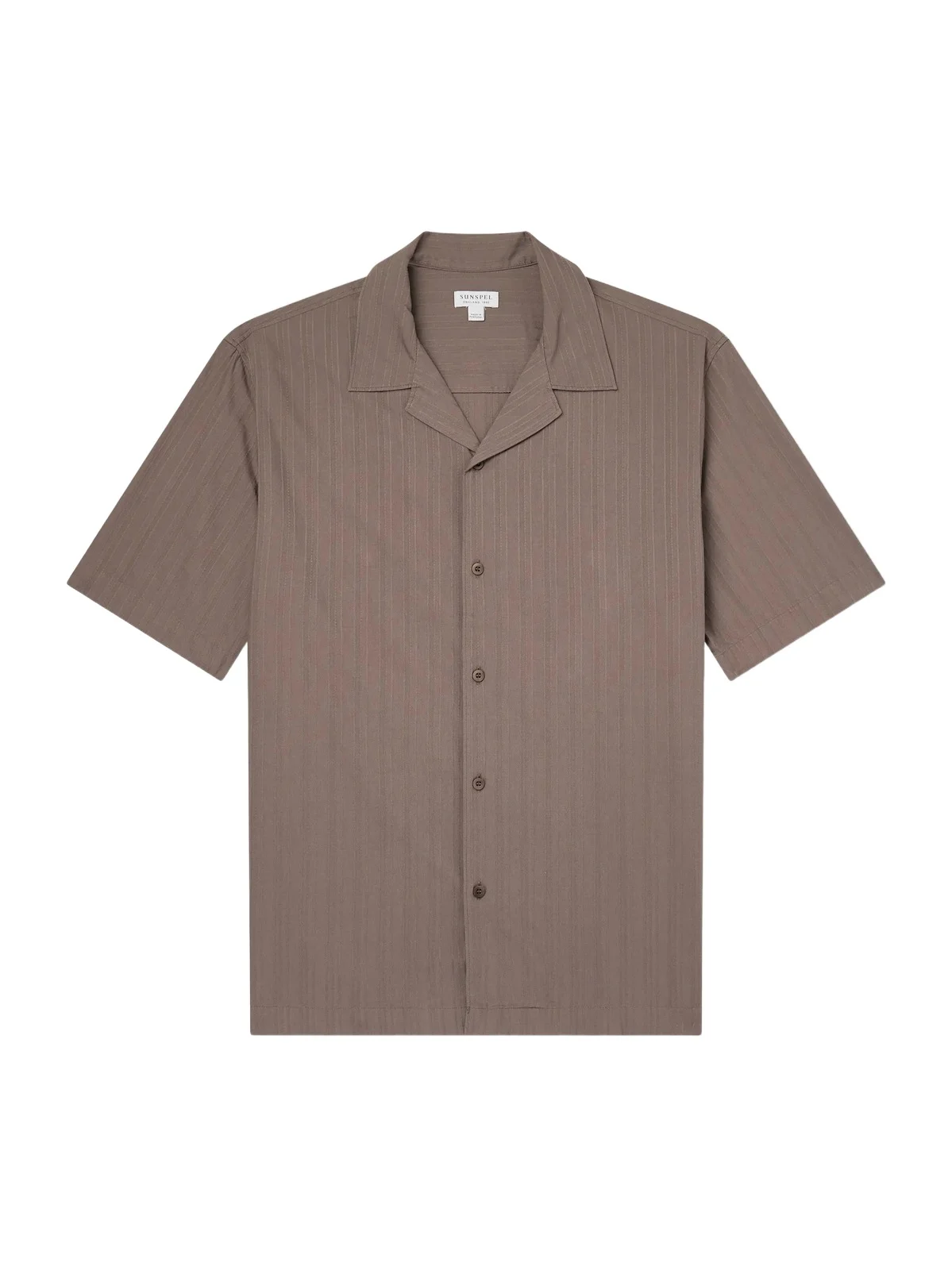 Camp-Collar Textured-Cotton Shirt - Men Camp-Collar Textured-Cotton Shirt - Men