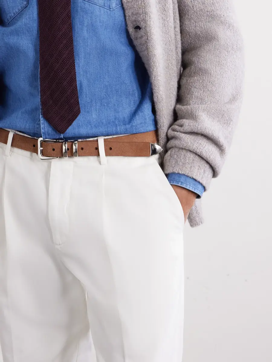 Brunello Cucinelli 3cm Suede Belt - Men | Thumbnail 2 Brunello Cucinelli 3cm Suede Belt - Men | Thumbnail 2
