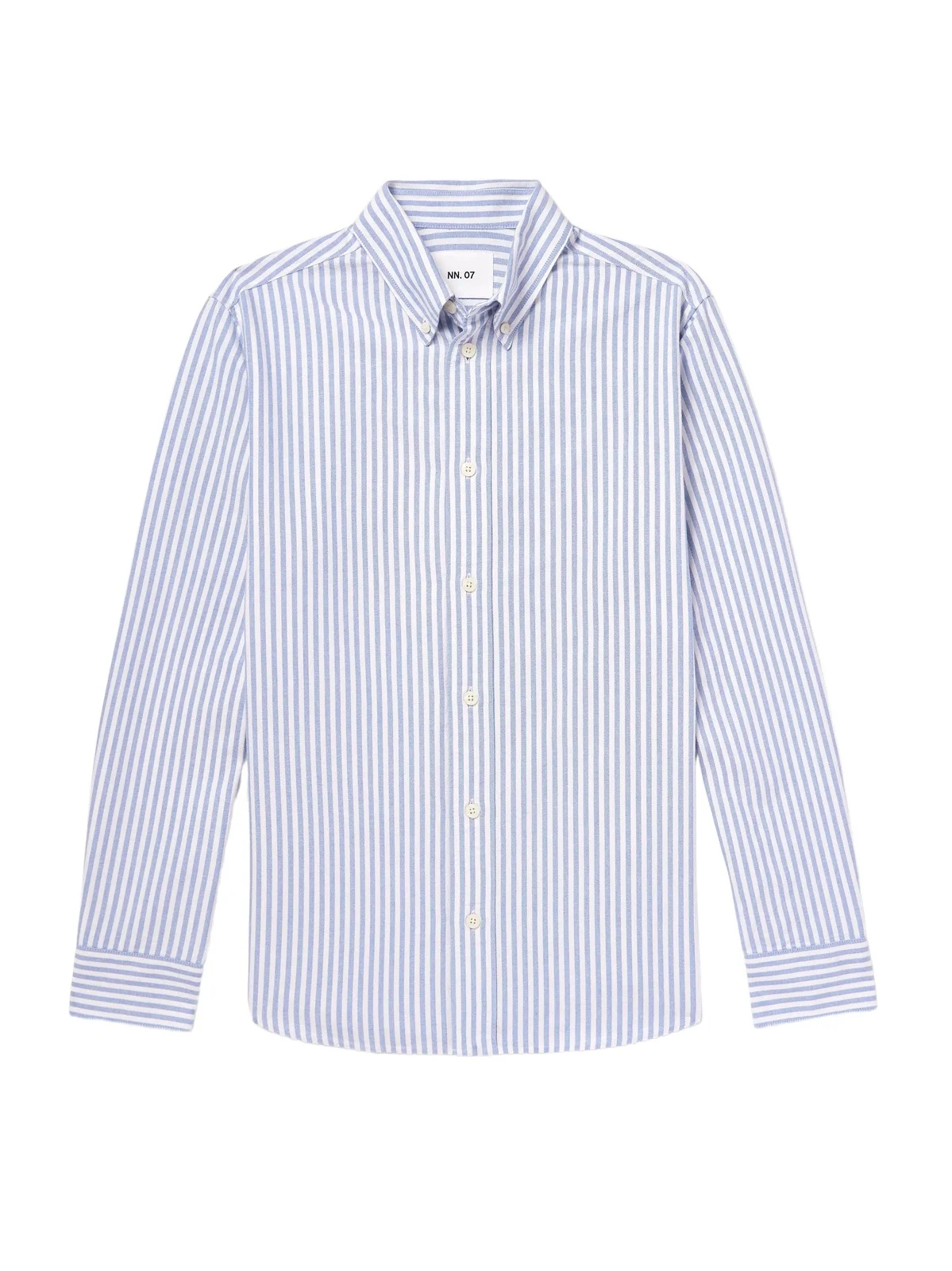 Colby 5910 Button-Down Collar Striped Organic Cotton Oxford Shirt - Men Colby 5910 Button-Down Collar Striped Organic Cotton Oxford Shirt - Men