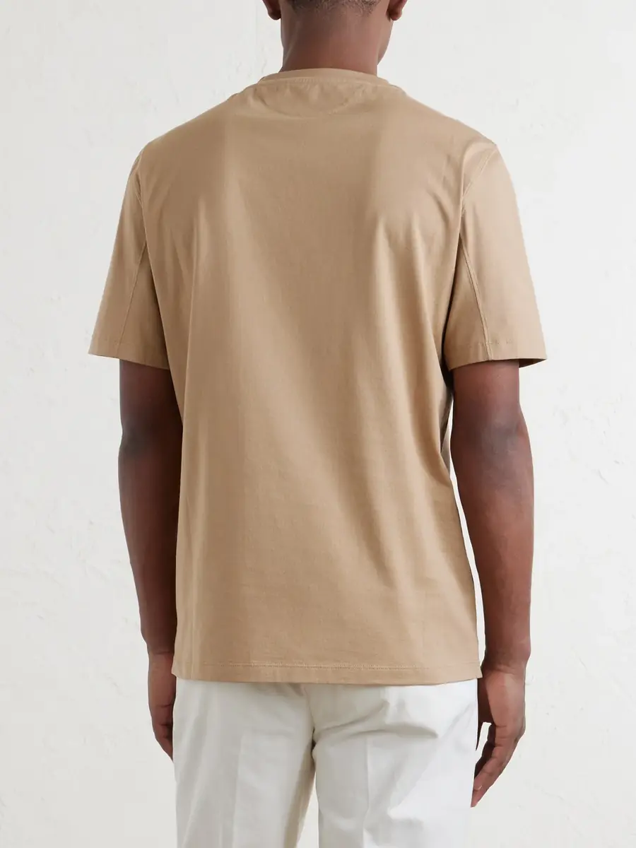 Brunello Cucinelli Logo-Print Cotton-Jersey T-Shirt - Men | Thumbnail 4