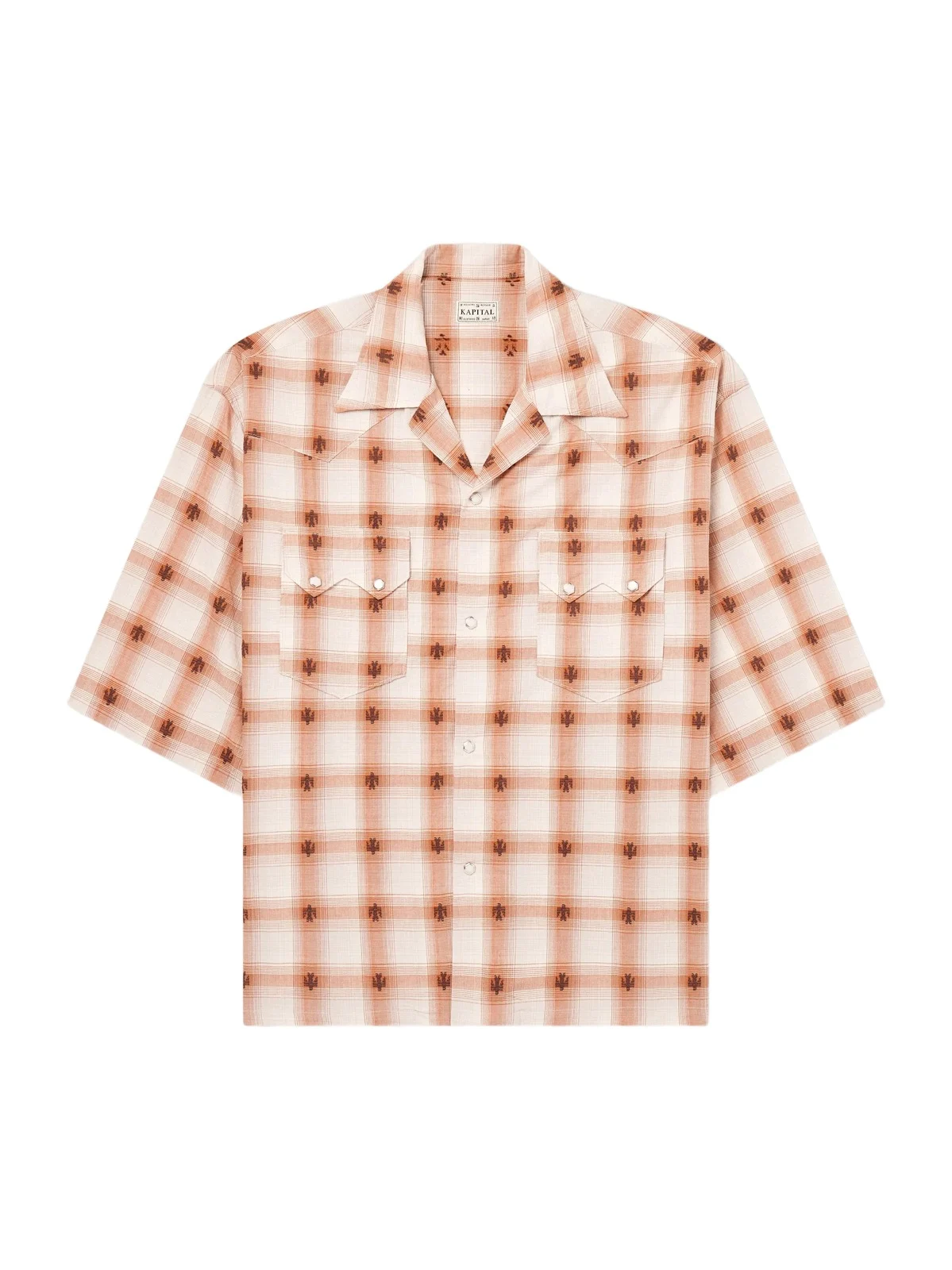 KAPITAL Camp-Collar Checked Cotton Western Shirt - Men