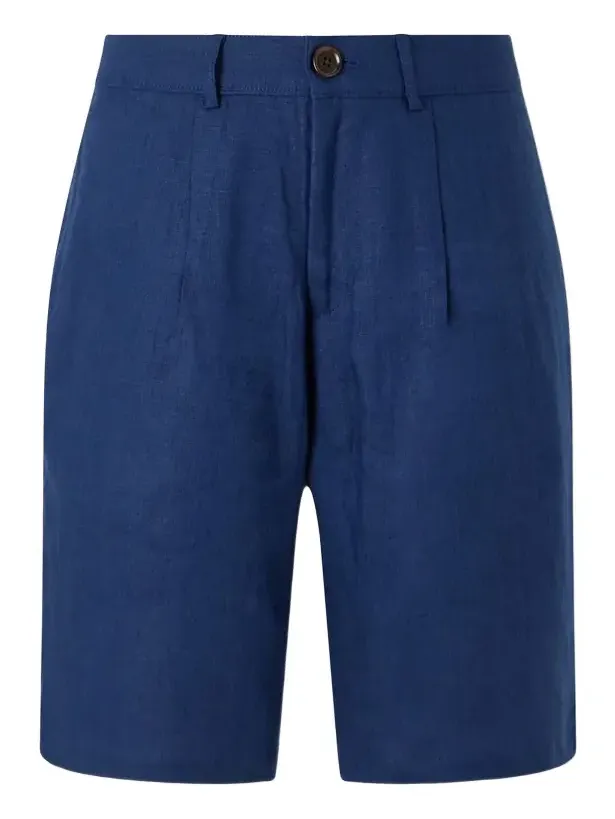 Oliver Spencer Coney Straight-Leg Pleated Linen Shorts - Men