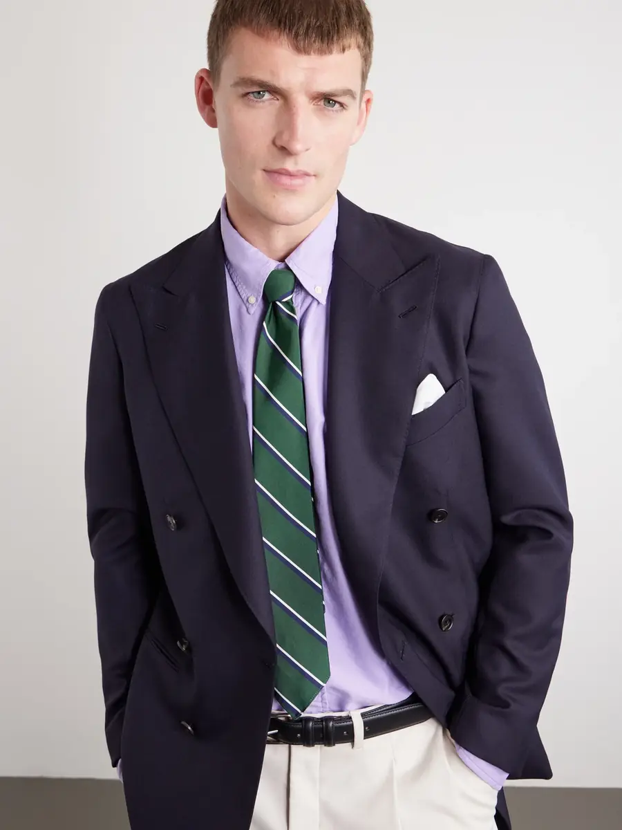 Polo Ralph Lauren 9cm Striped Silk and Cotton-Blend Twill Tie - Men | Thumbnail 2 Polo Ralph Lauren 9cm Striped Silk and Cotton-Blend Twill Tie - Men | Thumbnail 2