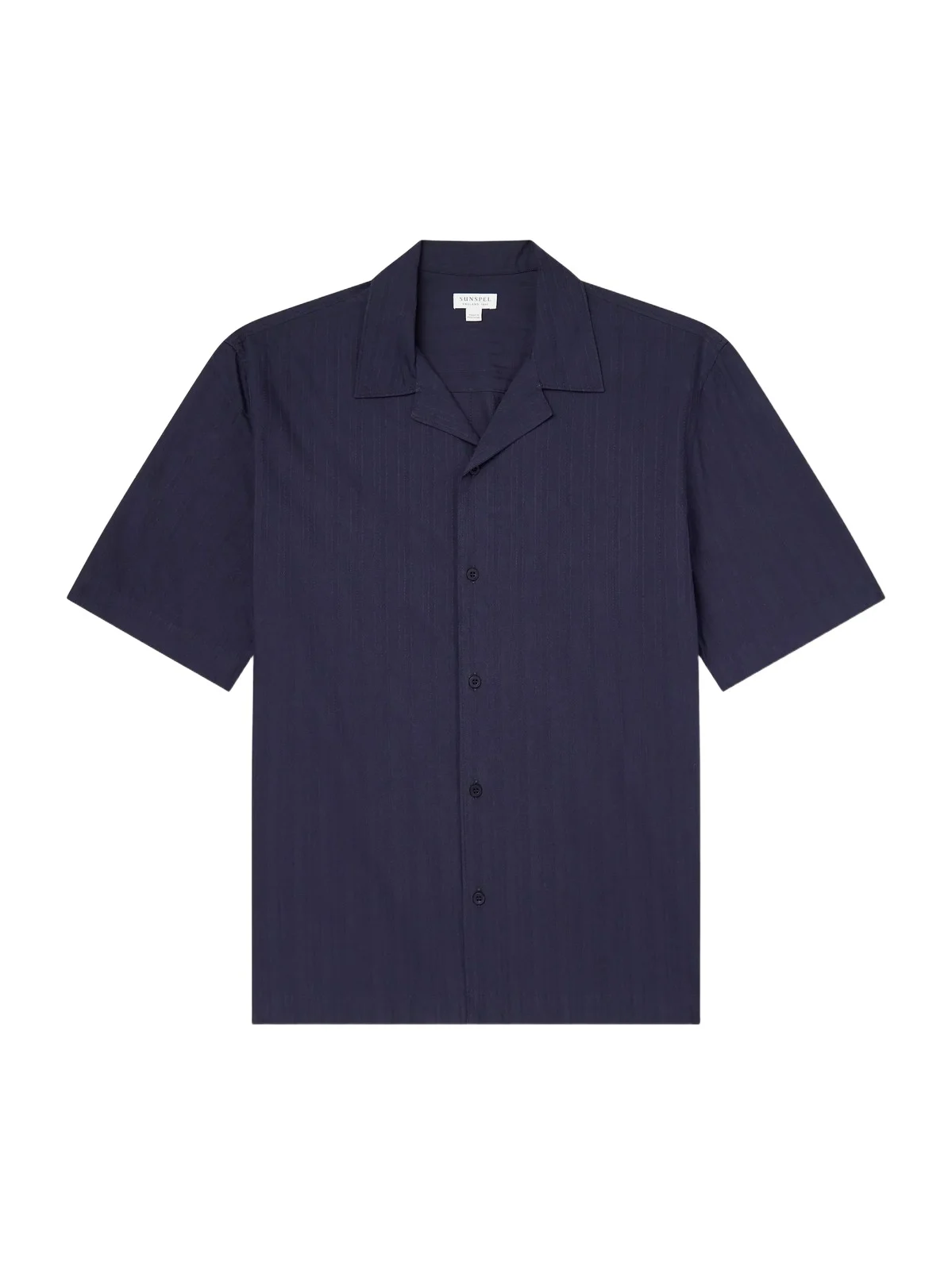 Camp-Collar Textured-Cotton Shirt - Men Camp-Collar Textured-Cotton Shirt - Men