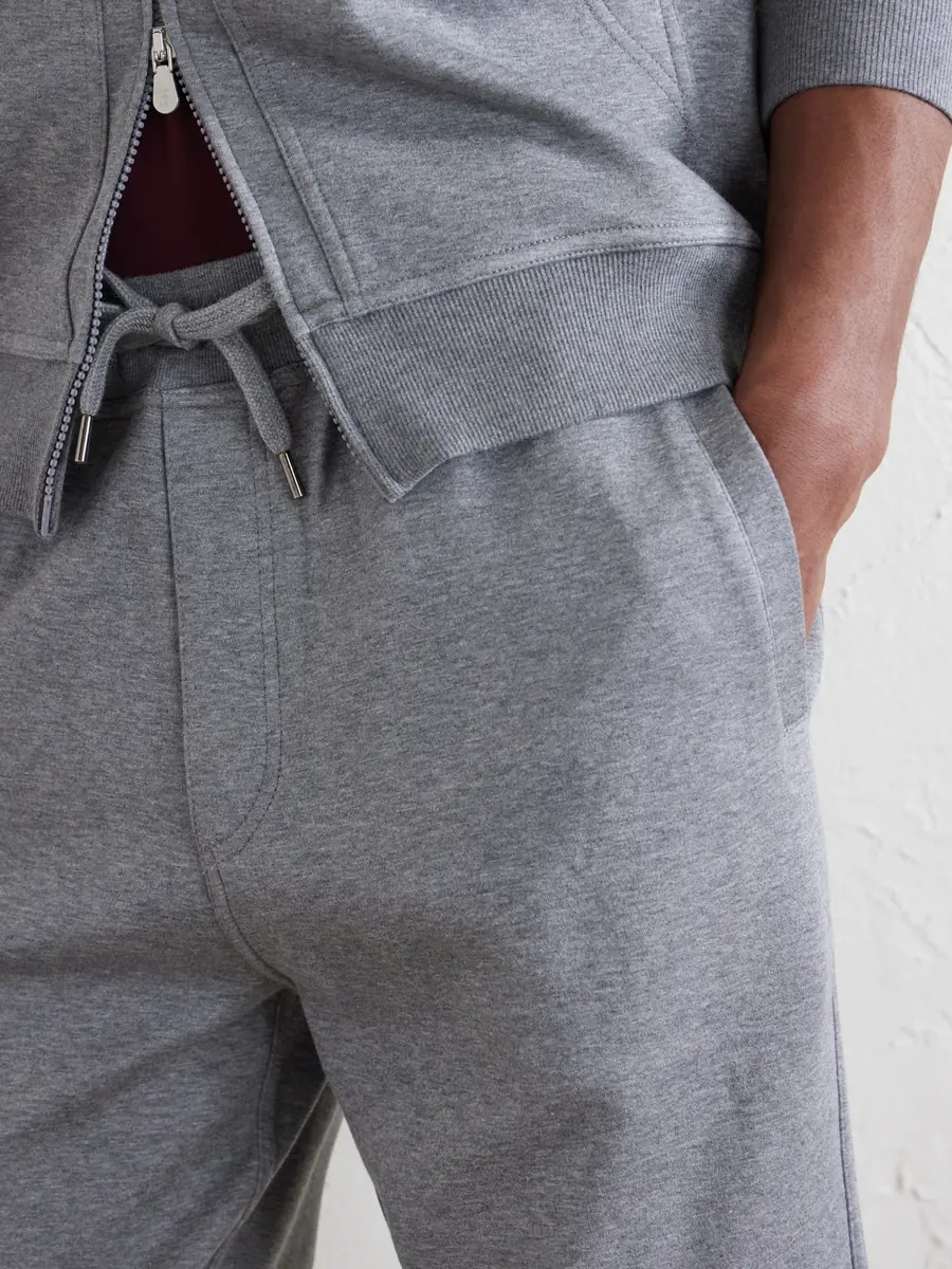 Brunello Cucinelli Tapered Cotton, Cashmere and Silk-Blend Jersey Sweatpants - Men | Thumbnail 5
