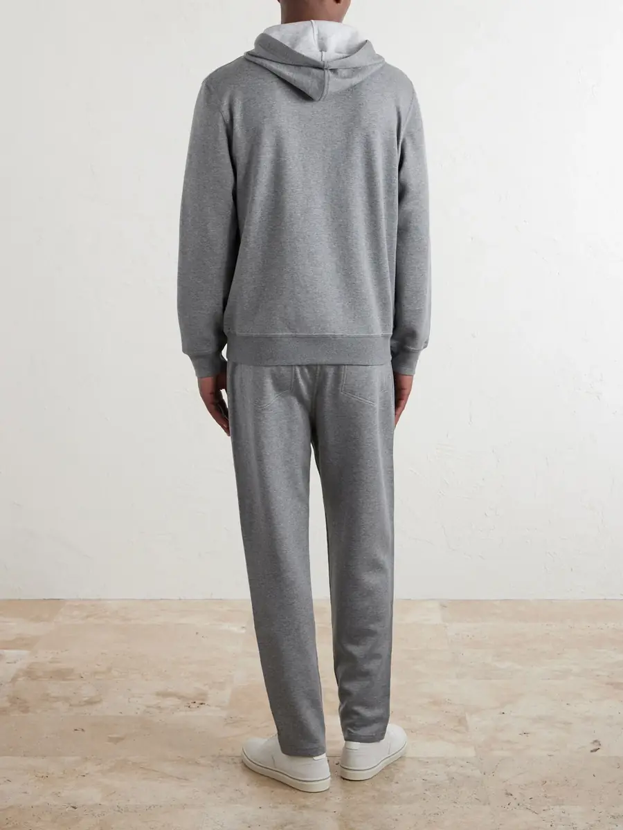 Brunello Cucinelli Cotton-Blend Jersey Zip-Up Hoodie - Men | Thumbnail 4 Brunello Cucinelli Cotton-Blend Jersey Zip-Up Hoodie - Men | Thumbnail 4