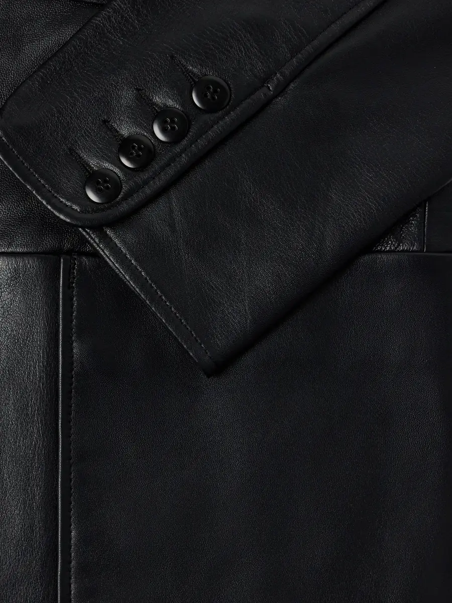 Golden Bear Notched Lapel Leather Blazer - Men | Thumbnail 6 Golden Bear Notched Lapel Leather Blazer - Men | Thumbnail 6