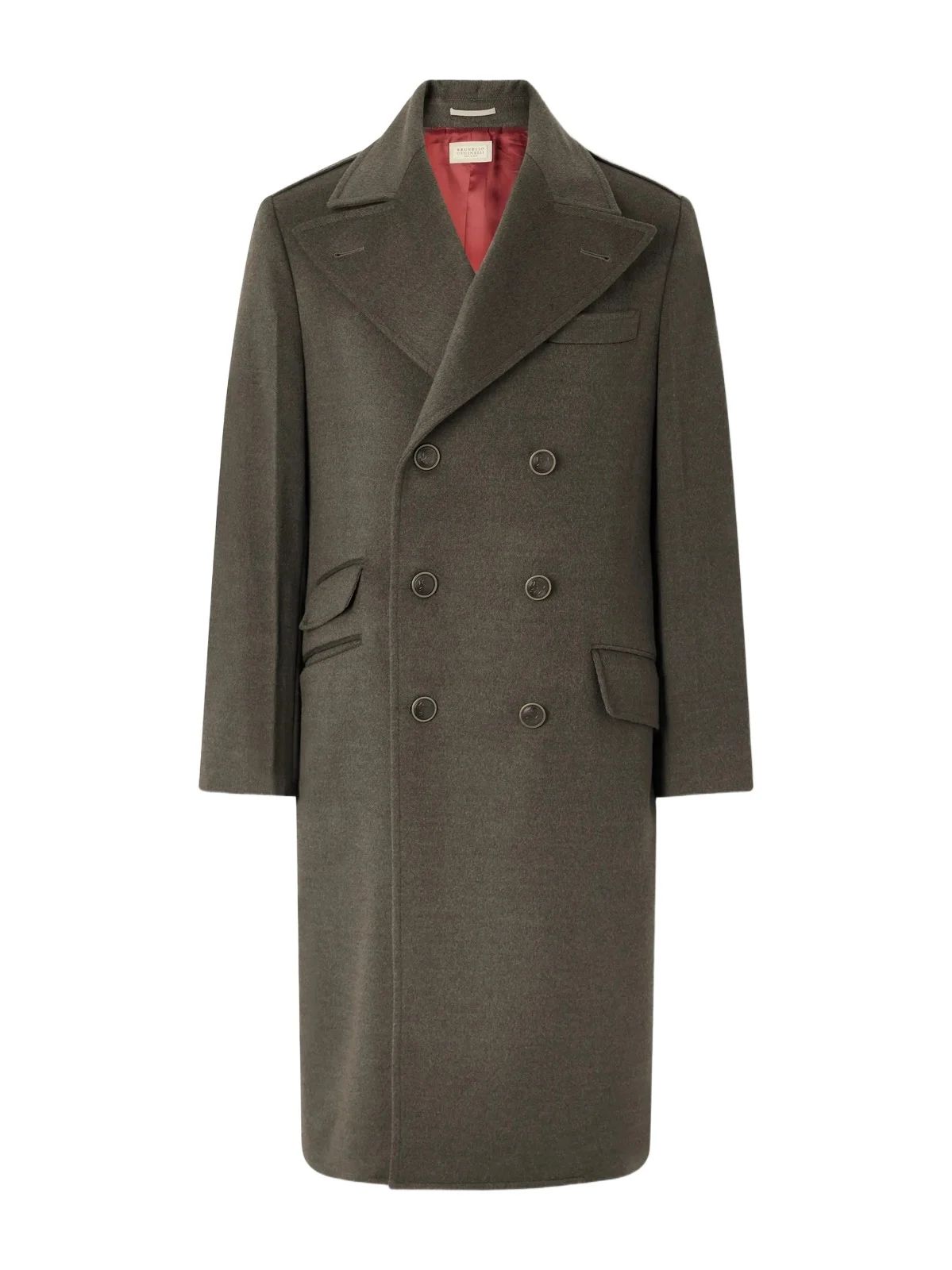Virgin Wool Double-Breasted Coat - Men