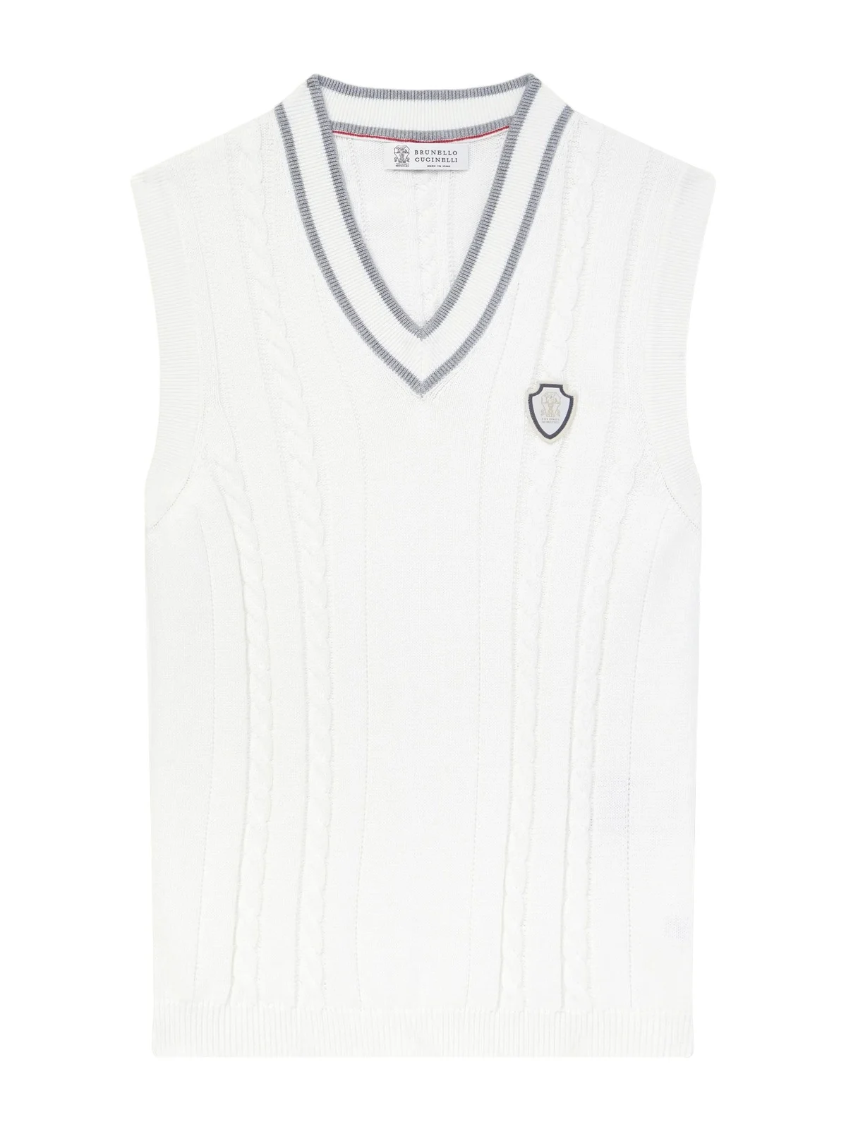 Brunello Cucinelli Logo-Appliquéd Cotton Sweater Vest - Men