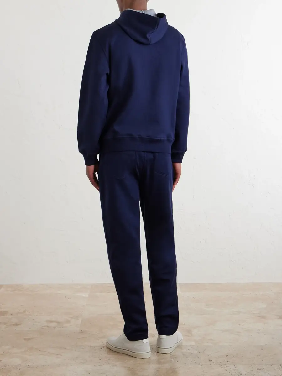 Brunello Cucinelli Cotton-Blend Zip-Up Hoodie - Men | Thumbnail 4