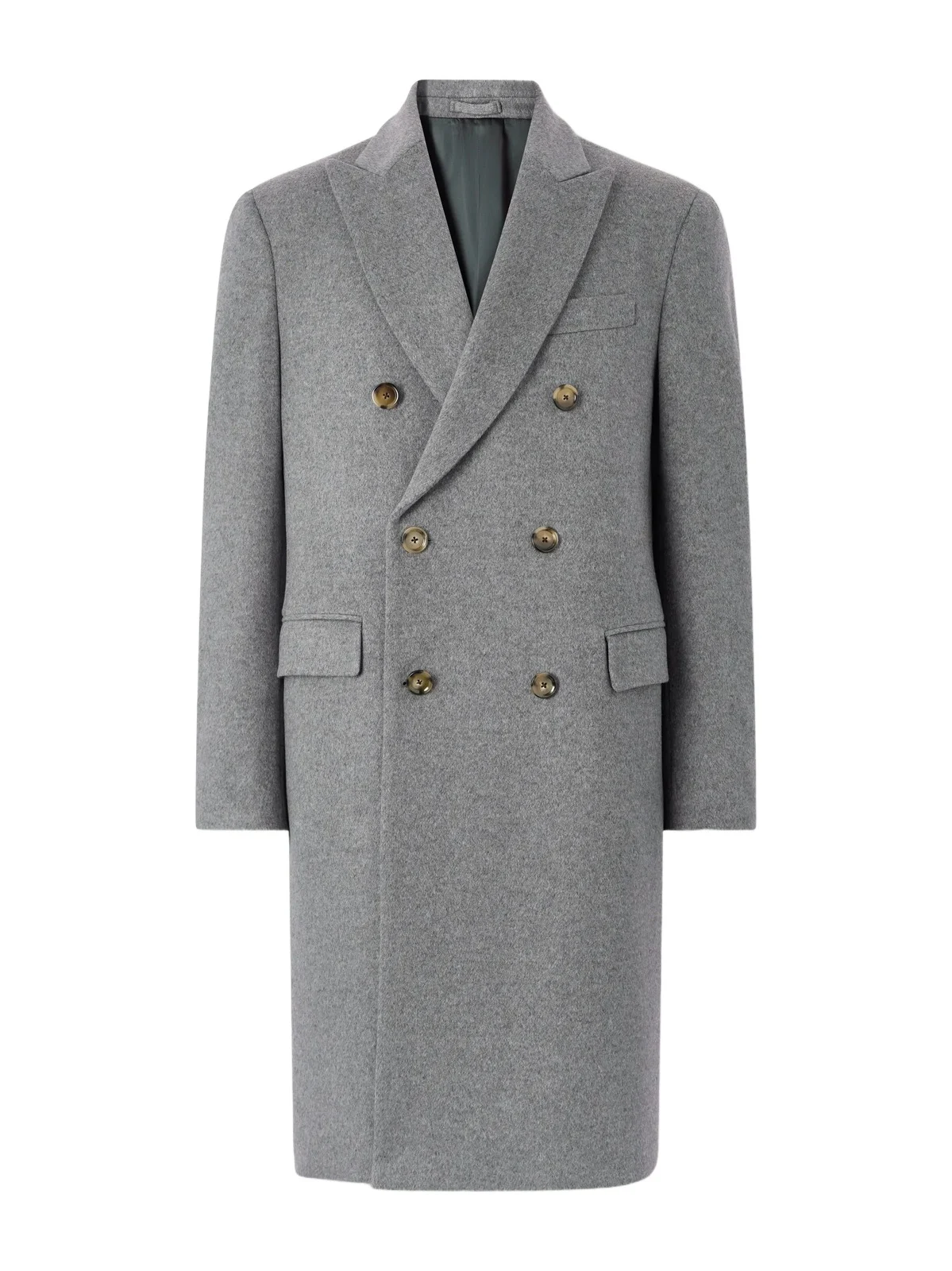 Double-Breasted Wool Coat - Men Double-Breasted Wool Coat - Men