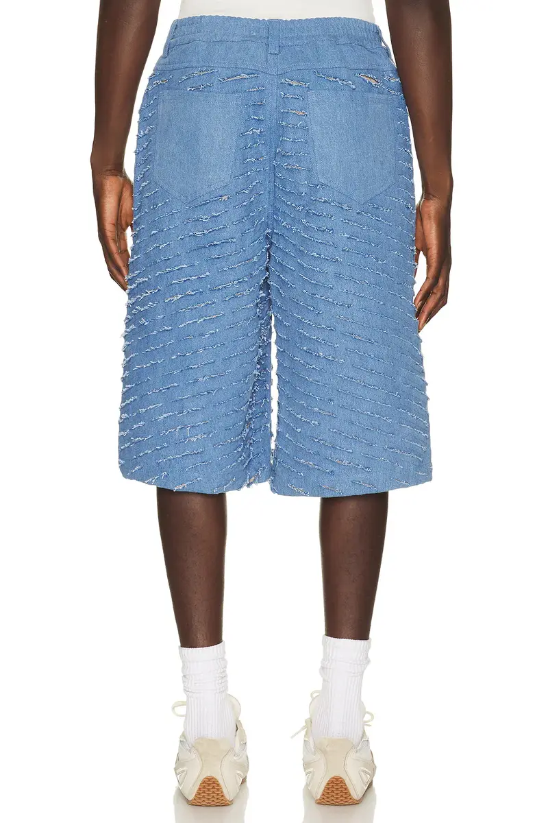 Pas Une Marque Cut Through Denim Shorts | Thumbnail 2 Pas Une Marque Cut Through Denim Shorts | Thumbnail 2