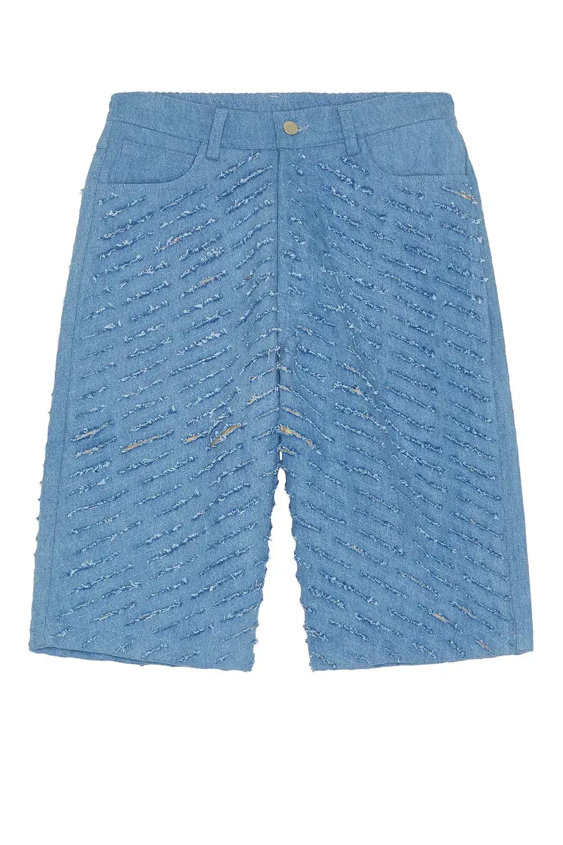 Pas Une Marque Cut Through Denim Shorts | Thumbnail 4 Pas Une Marque Cut Through Denim Shorts | Thumbnail 4