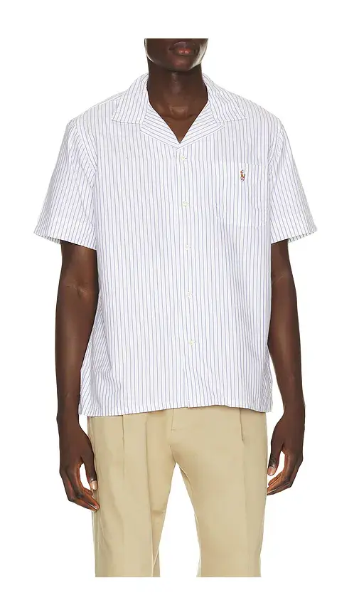Polo Ralph Lauren Short Sleeve Lightweight Oxford Andy Stripe Camp Shirt | Thumbnail 6