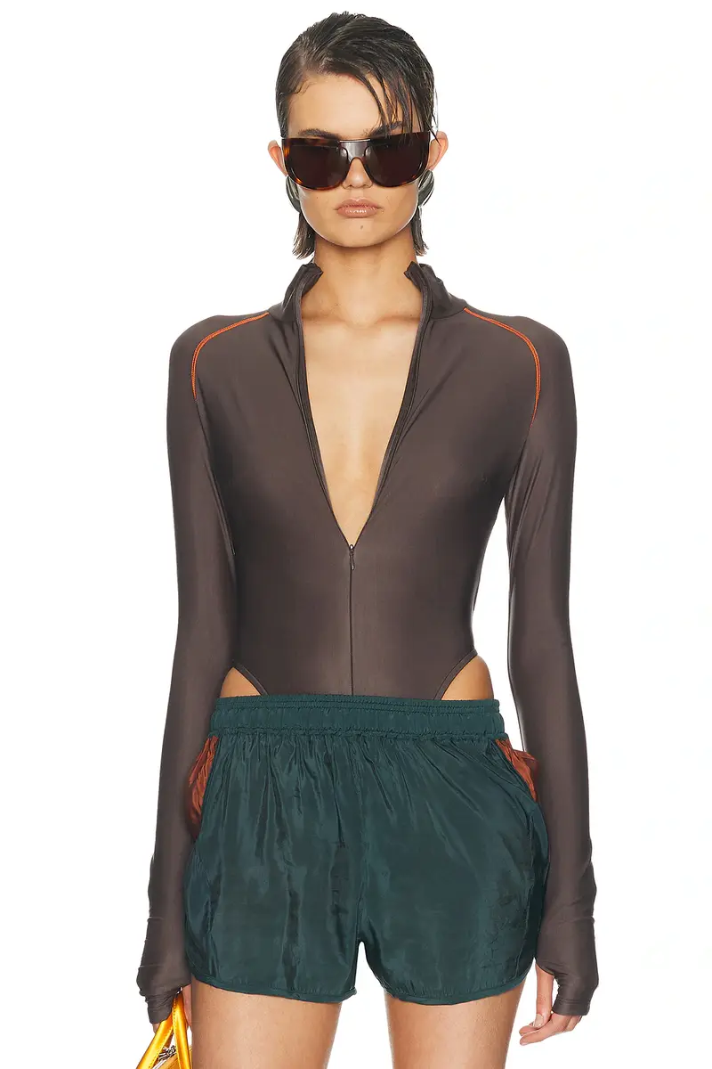 LaQuan Smith Long Sleeve Top Stitch Bodysuit | Image 1 LaQuan Smith Long Sleeve Top Stitch Bodysuit | Image 1