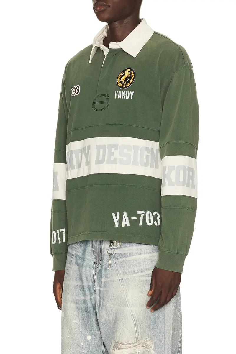 VANDYTHEPINK Washed Long Sleeve Rugby | Thumbnail 3