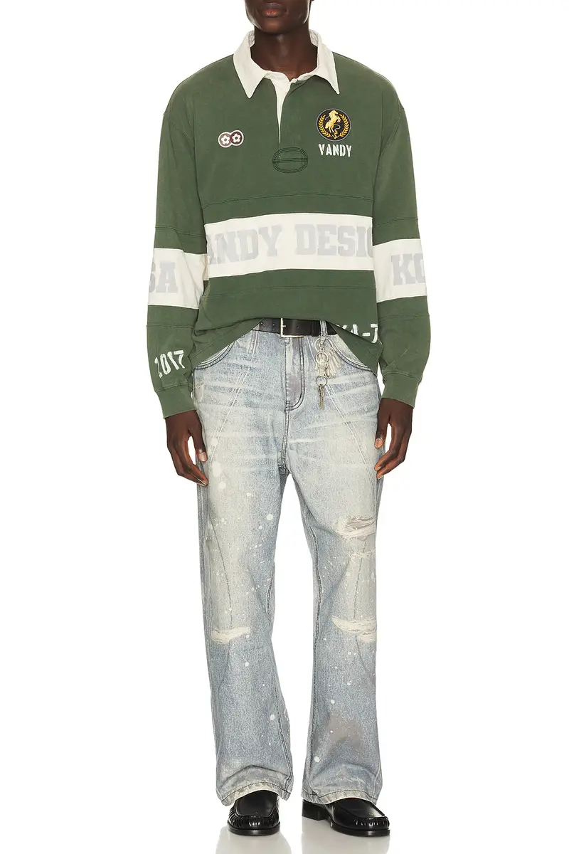 VANDYTHEPINK Washed Long Sleeve Rugby | Thumbnail 5