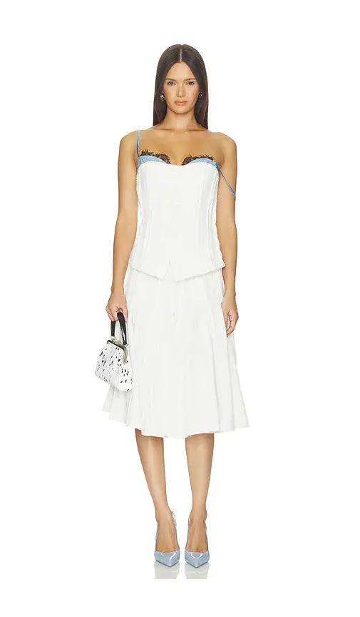 Markgong Pleated Midi Skirt | Thumbnail 5 Markgong Pleated Midi Skirt | Thumbnail 5