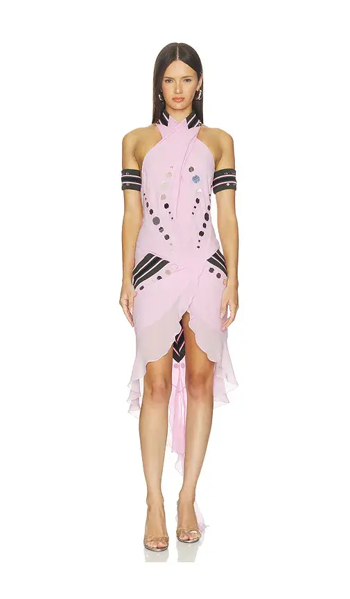 Off-White Geo Mirror Rib Dress | Image 1 Off-White Geo Mirror Rib Dress | Image 1