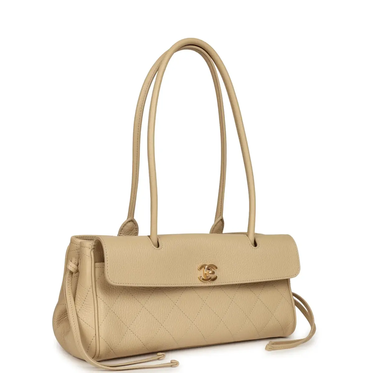 Chanel Chanel Small "Urban Essential" East West Shopping Tote Light Beige Caviar Gold Hardware (Copy) | Thumbnail 2