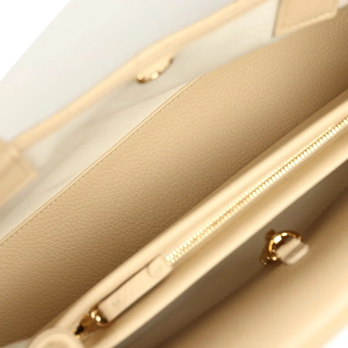 Chanel Chanel Small "Urban Essential" East West Shopping Tote Light Beige Caviar Gold Hardware (Copy) | Thumbnail 9