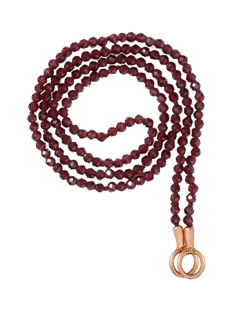 Marla Aaron Garnet Itty Bitty Strand Necklace
