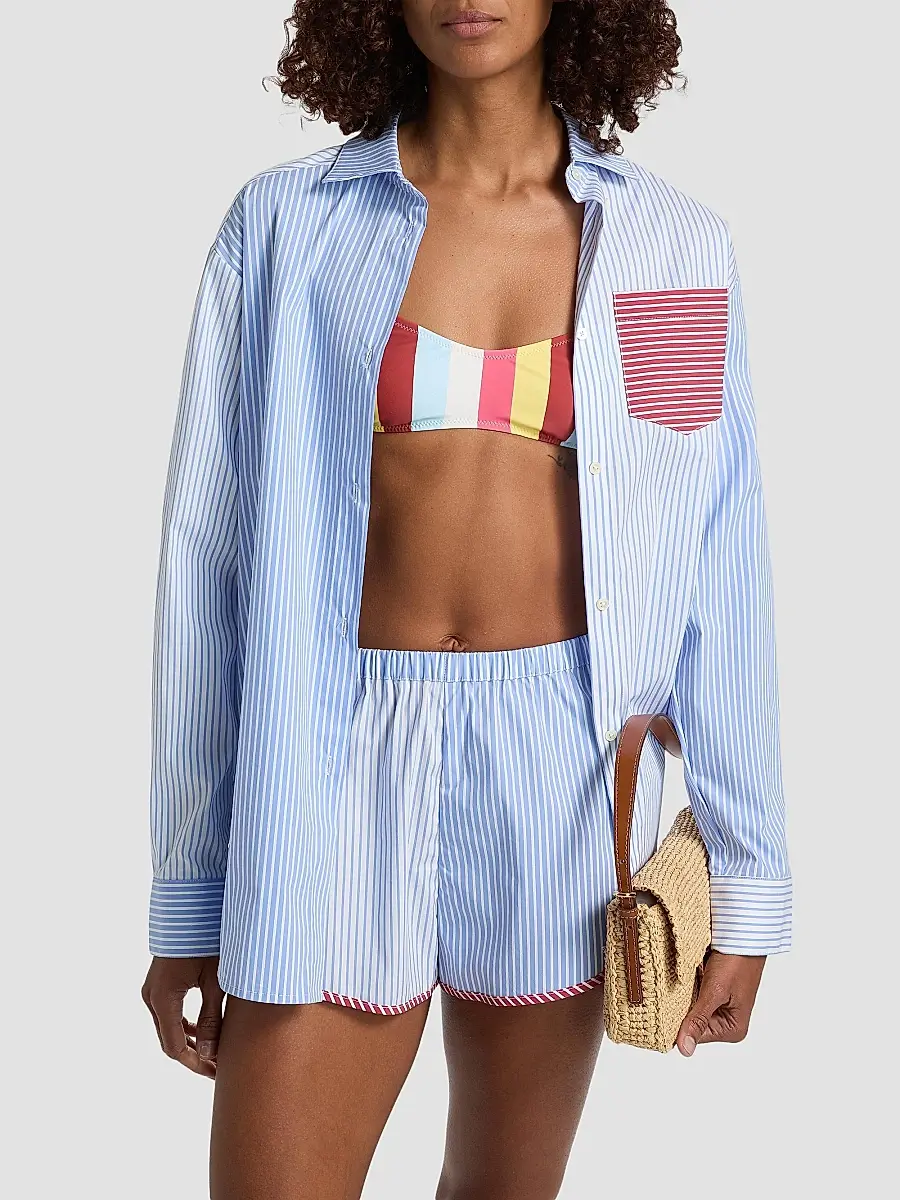Solid & Striped Women's The Avril Stripe Button-Front Shirt | Thumbnail 3 Solid & Striped Women's The Avril Stripe Button-Front Shirt | Thumbnail 3