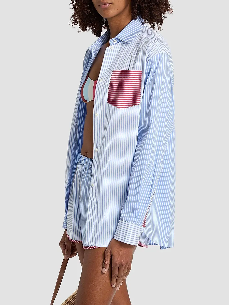 Solid & Striped Women's The Avril Stripe Button-Front Shirt | Thumbnail 4 Solid & Striped Women's The Avril Stripe Button-Front Shirt | Thumbnail 4