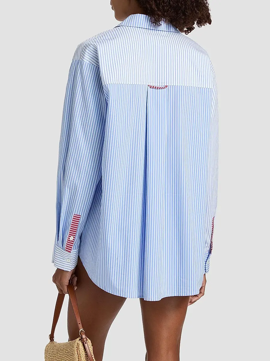 Solid & Striped Women's The Avril Stripe Button-Front Shirt | Thumbnail 5 Solid & Striped Women's The Avril Stripe Button-Front Shirt | Thumbnail 5