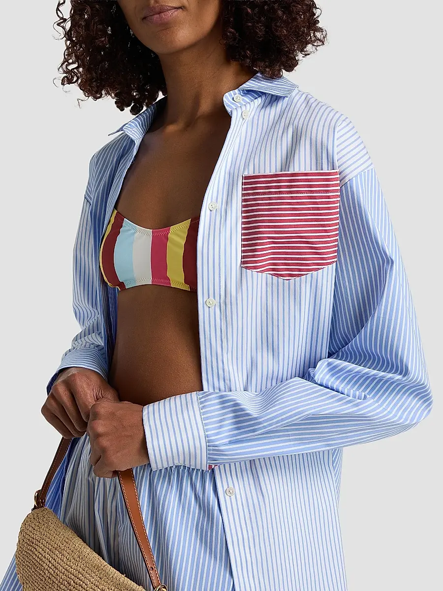 Solid & Striped Women's The Avril Stripe Button-Front Shirt | Thumbnail 6 Solid & Striped Women's The Avril Stripe Button-Front Shirt | Thumbnail 6