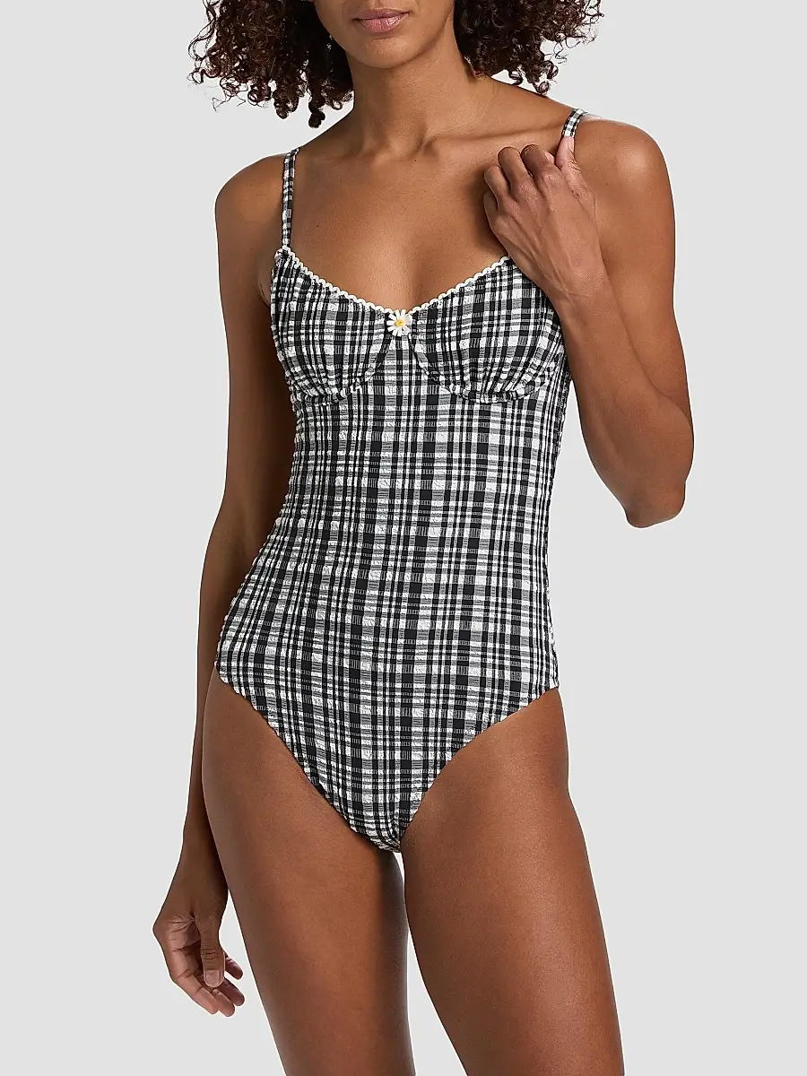 Solid & Striped Women's The Taylor Plaid Seersucker One-Piece Swimsuit | Thumbnail 3 Solid & Striped Women's The Taylor Plaid Seersucker One-Piece Swimsuit | Thumbnail 3