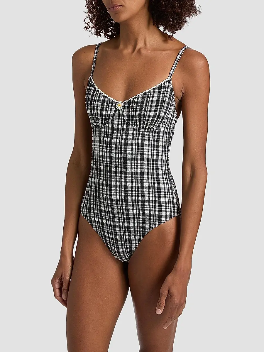 Solid & Striped Women's The Taylor Plaid Seersucker One-Piece Swimsuit | Thumbnail 4 Solid & Striped Women's The Taylor Plaid Seersucker One-Piece Swimsuit | Thumbnail 4