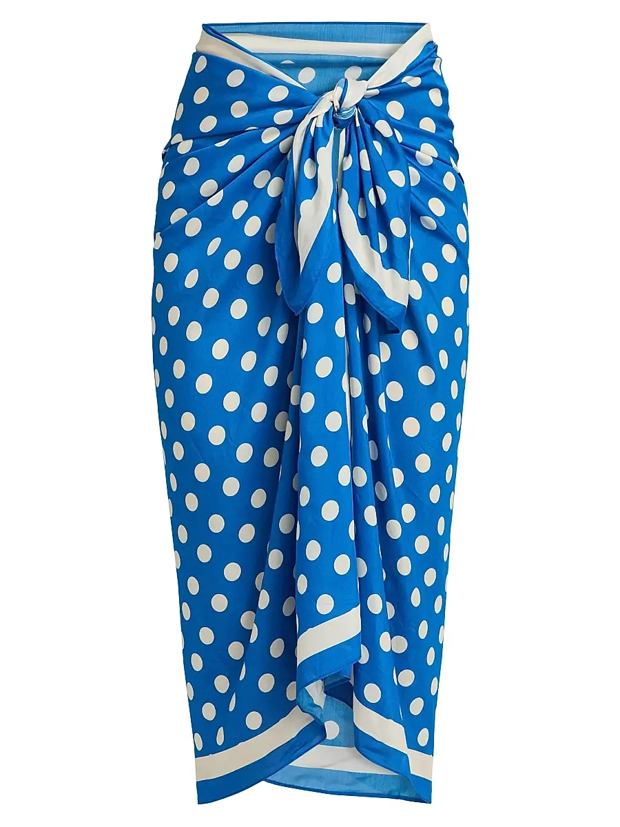 Solid & Striped Women's The Long Reversible Pareo - Blue Stripe | Image 1 Solid & Striped Women's The Long Reversible Pareo - Blue Stripe | Image 1