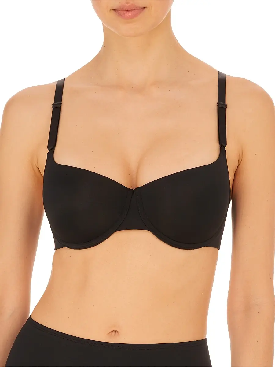 Natori Women's Liquid Convertible Balconette Push-Up Bra - Black - Size 36B | Image 1 Natori Women's Liquid Convertible Balconette Push-Up Bra - Black - Size 36B | Image 1