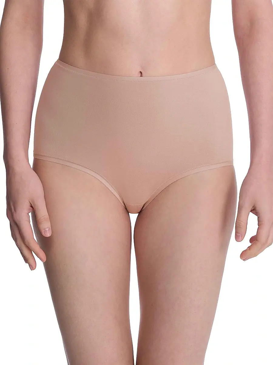 Natori Women's Bliss Bare Cotton High Waist Brief - Cafe | Image 1 Natori Women's Bliss Bare Cotton High Waist Brief - Cafe | Image 1