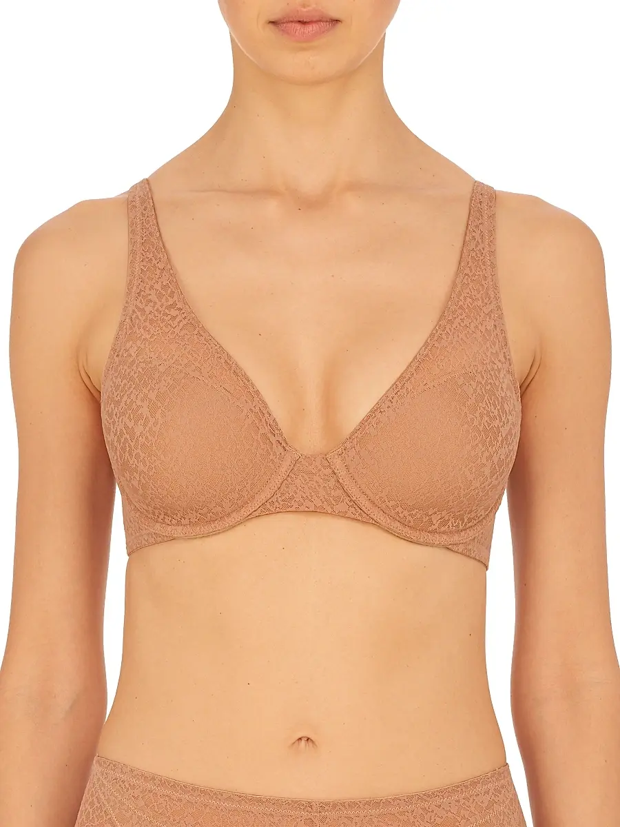 Natori Women's Pretty Smooth Lace T-Shirt Bra - Buff - Size 40C | Image 1 Natori Women's Pretty Smooth Lace T-Shirt Bra - Buff - Size 40C | Image 1