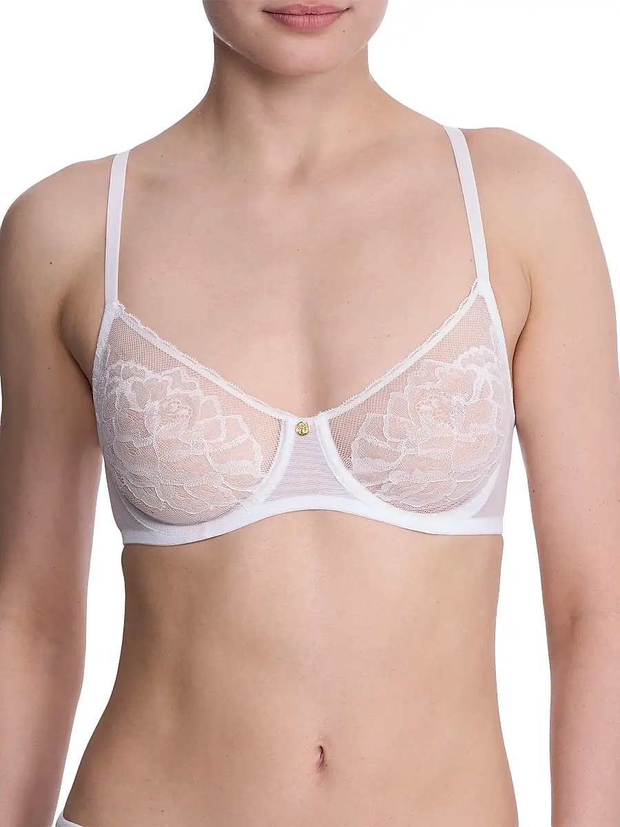 Natori Women's Flora Unlined Lace Balconette Underwire Bra