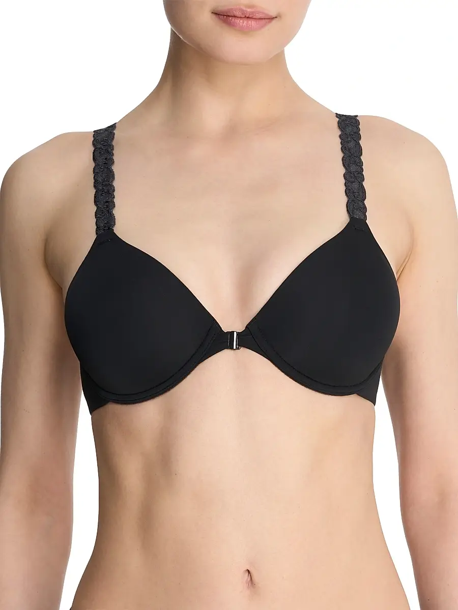 Natori Women's Pure Luxe Convertible Front Close T-Shirt Bra - Black - Size 36G | Image 1 Natori Women's Pure Luxe Convertible Front Close T-Shirt Bra - Black - Size 36G | Image 1