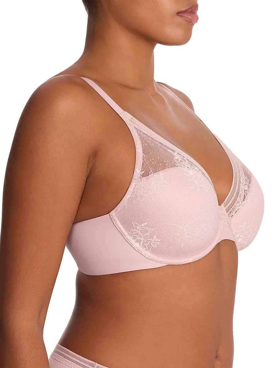Natori Women's Love Lace Full Coverage Plunge T-Shirt Bra | Thumbnail 2 Natori Women's Love Lace Full Coverage Plunge T-Shirt Bra | Thumbnail 2