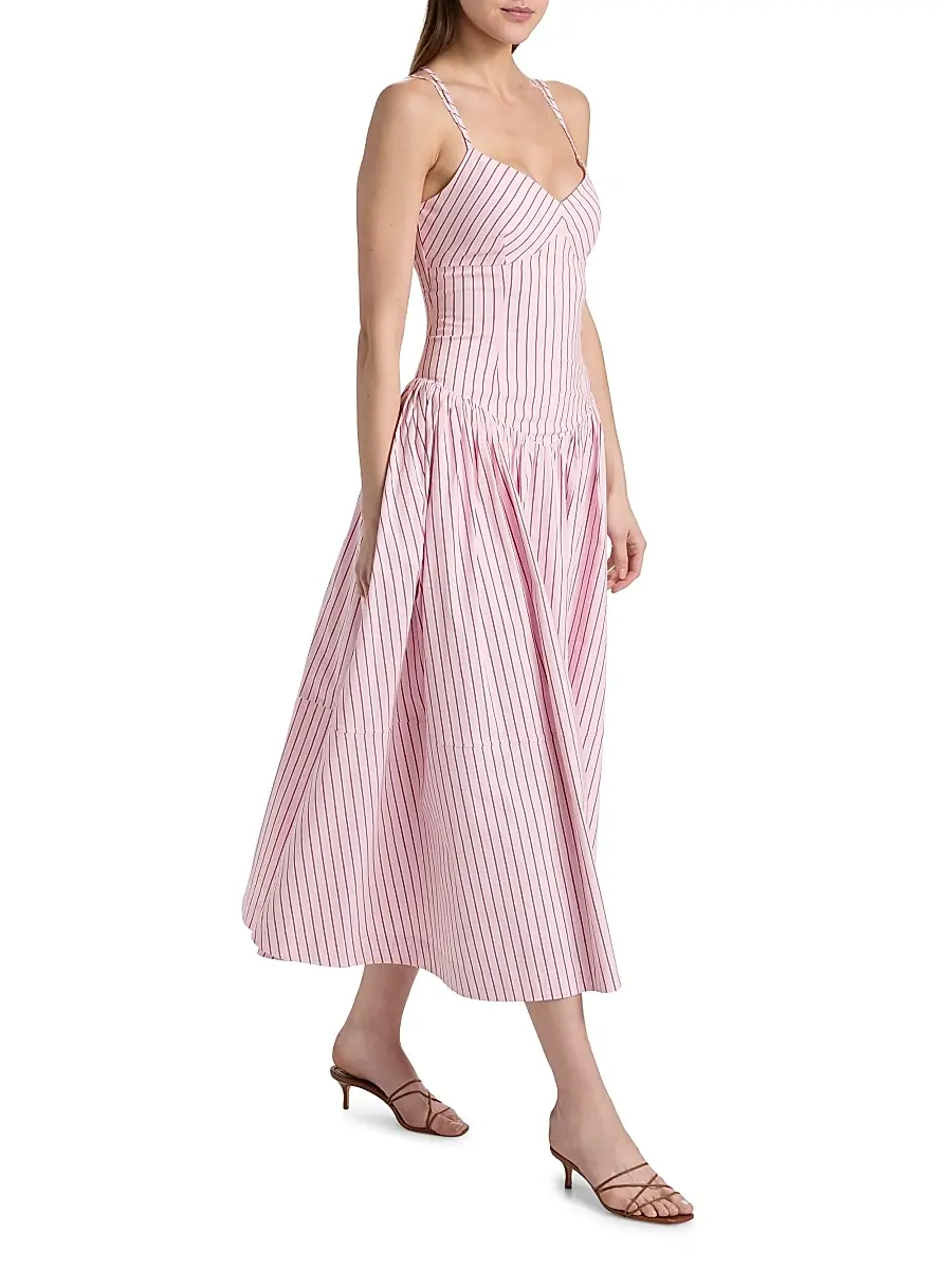 Cinq à Sept Women's Dagna Striped Cotton-Blend Midi-Dress | Thumbnail 2 Cinq à Sept Women's Dagna Striped Cotton-Blend Midi-Dress | Thumbnail 2