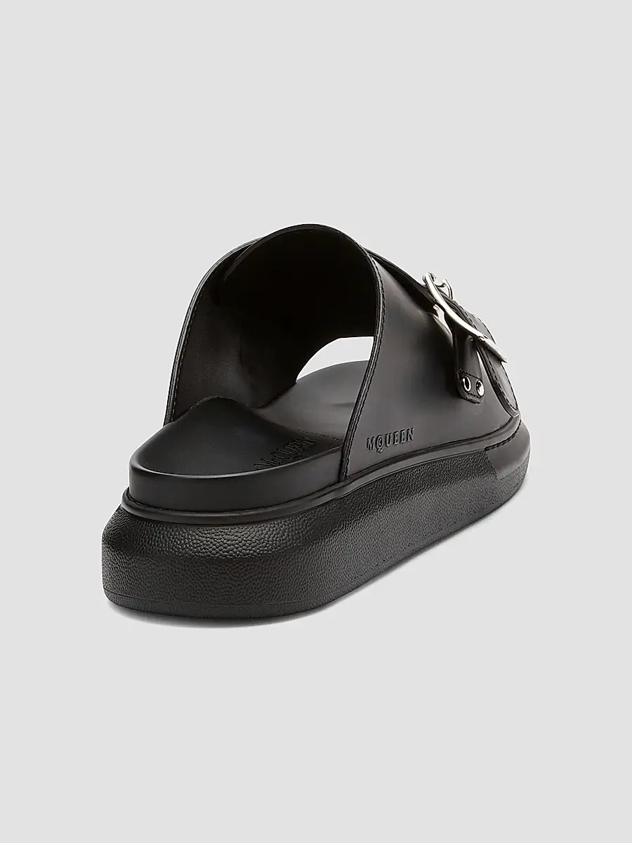 Alexander McQueen Men's Hybrid Buckle Rubber Slide Sandals | Thumbnail 3 Alexander McQueen Men's Hybrid Buckle Rubber Slide Sandals | Thumbnail 3