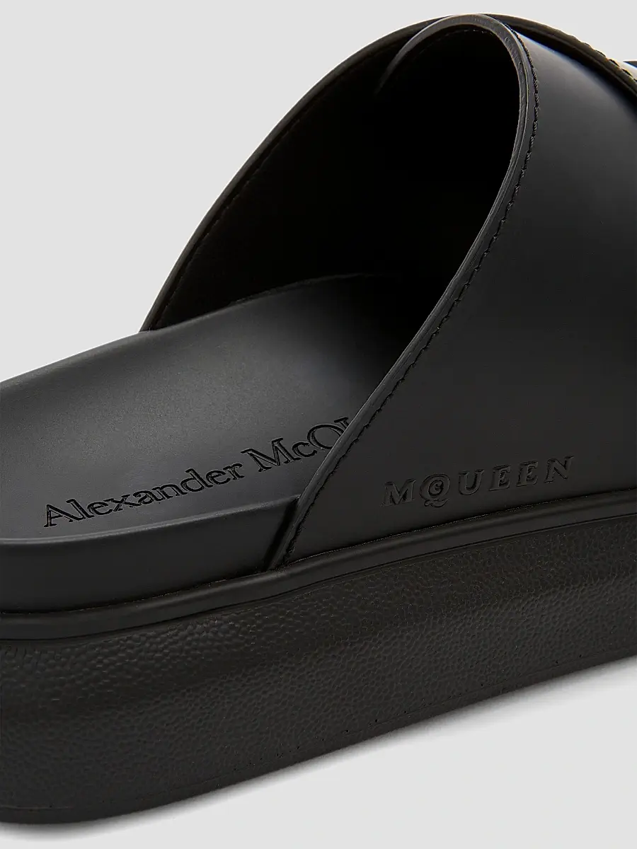 Alexander McQueen Men's Hybrid Buckle Rubber Slide Sandals | Thumbnail 6 Alexander McQueen Men's Hybrid Buckle Rubber Slide Sandals | Thumbnail 6