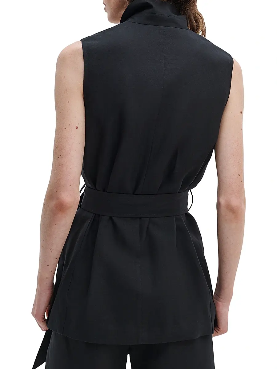 rag & bone Women's Mandi Belted Tailored Vest | Thumbnail 5