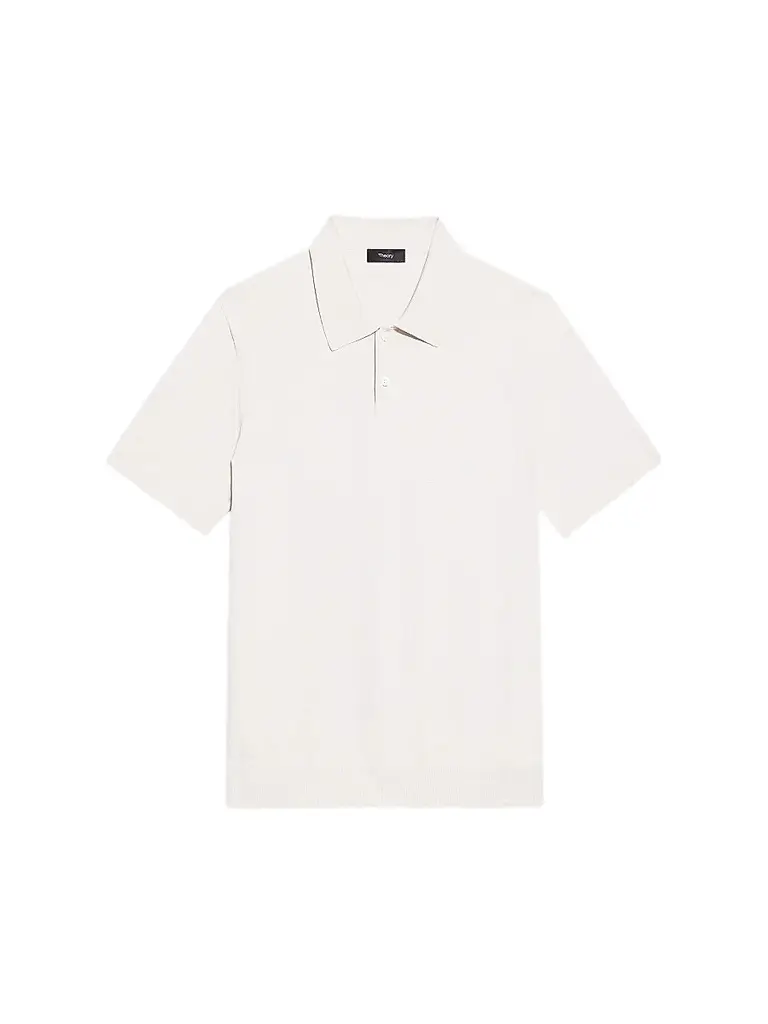 Theory Men's Soris Knit Polo Shirt - Silver Cloud | Image 1 Theory Men's Soris Knit Polo Shirt - Silver Cloud | Image 1