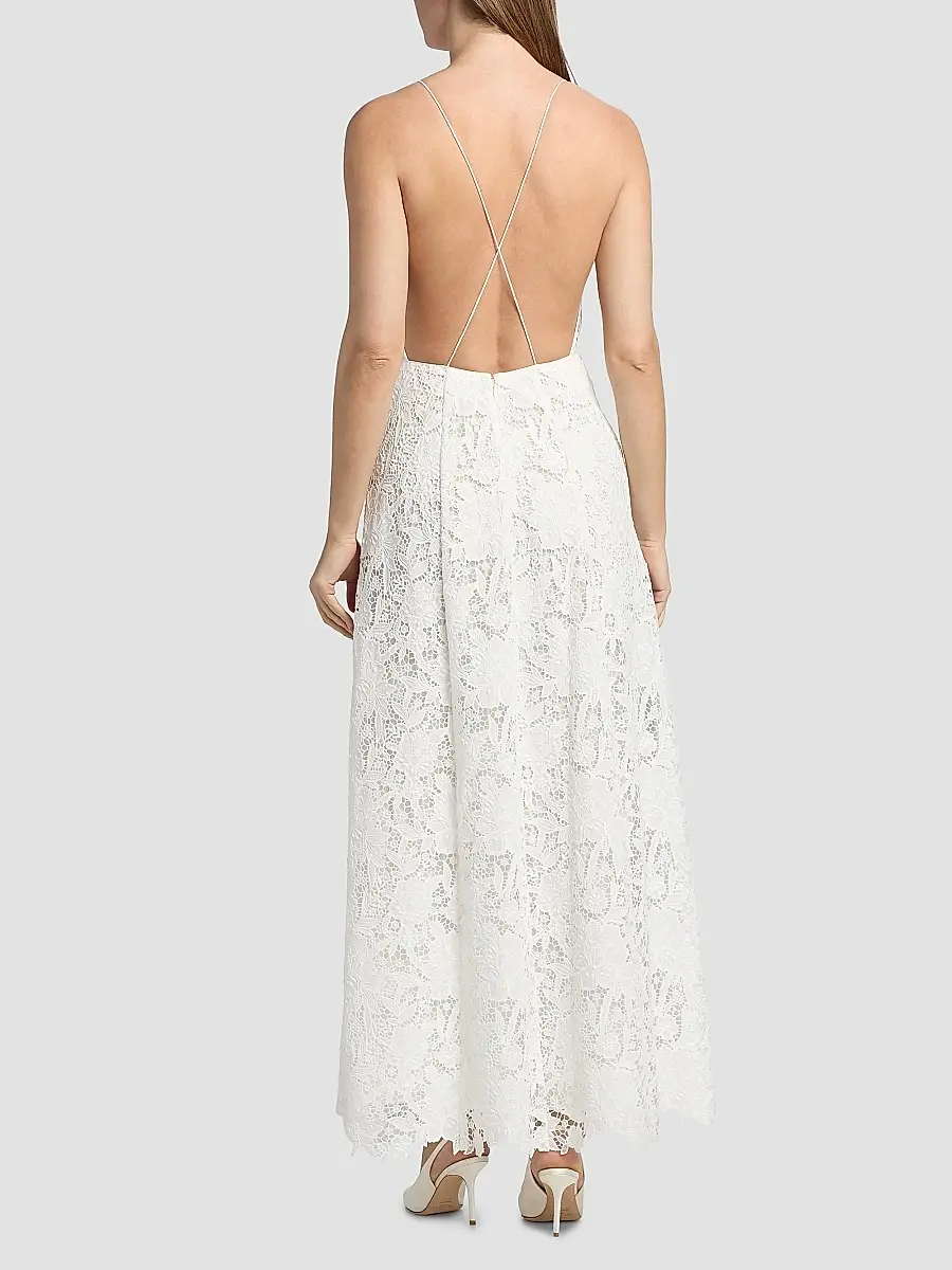 Ronny Kobo Women's Kim Embroidered Plunging V-Neck Maxi Dress | Thumbnail 5