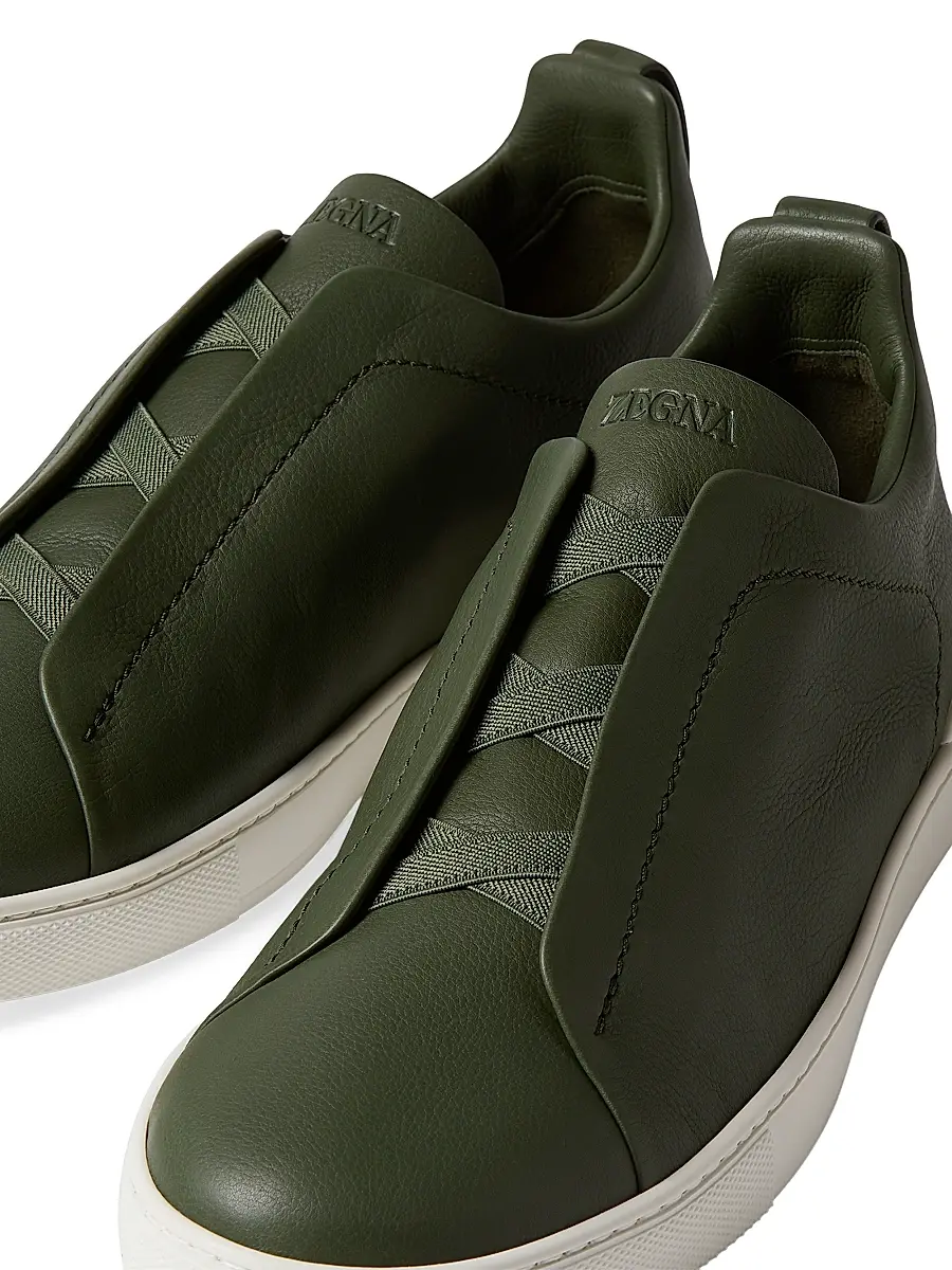 Zegna Men's Secondskin Triple Stitch Sneakers | Thumbnail 5 Zegna Men's Secondskin Triple Stitch Sneakers | Thumbnail 5
