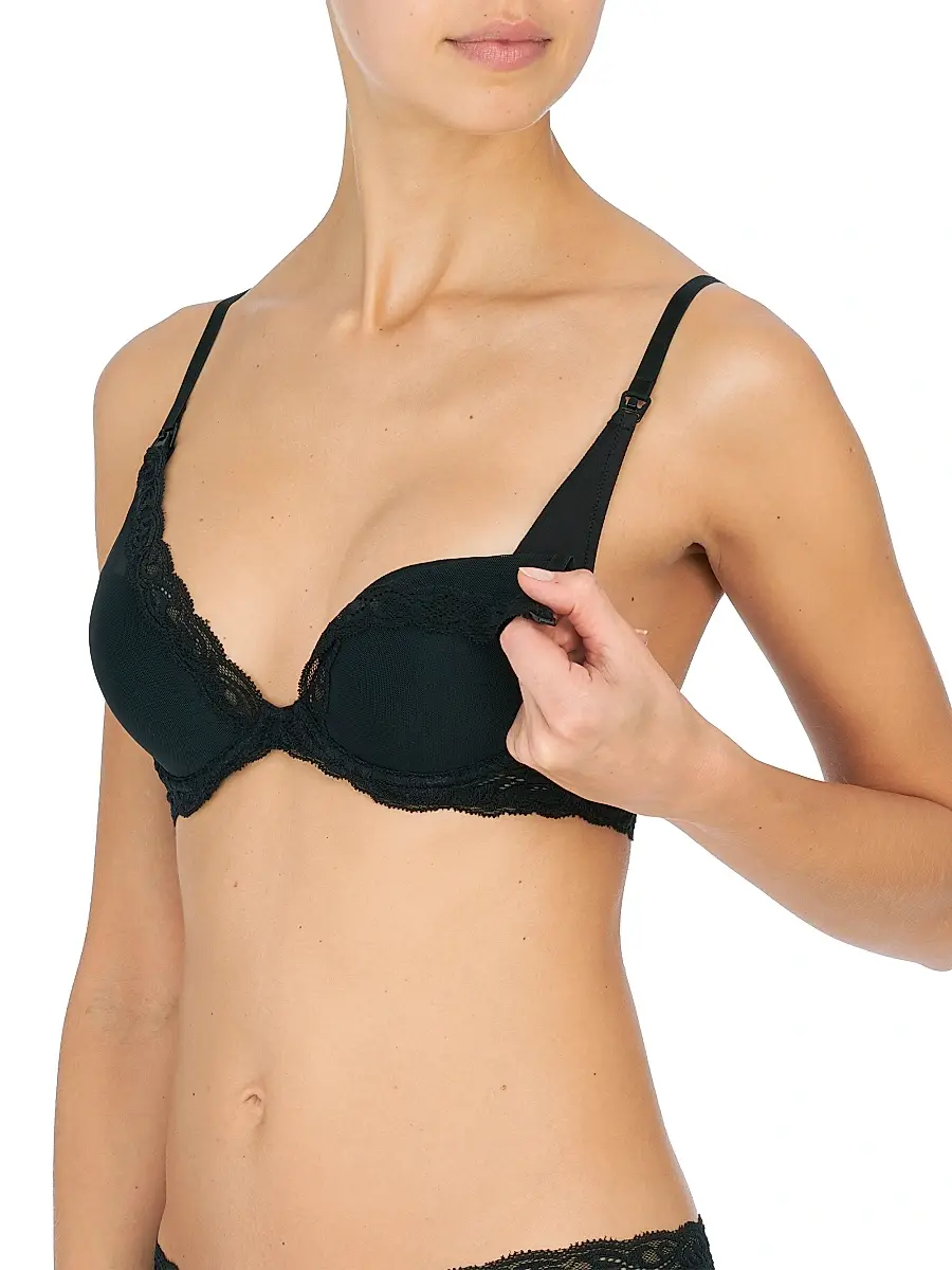 Natori Women's Feathers Plunge Nursing T-Shirt Bra | Thumbnail 2
