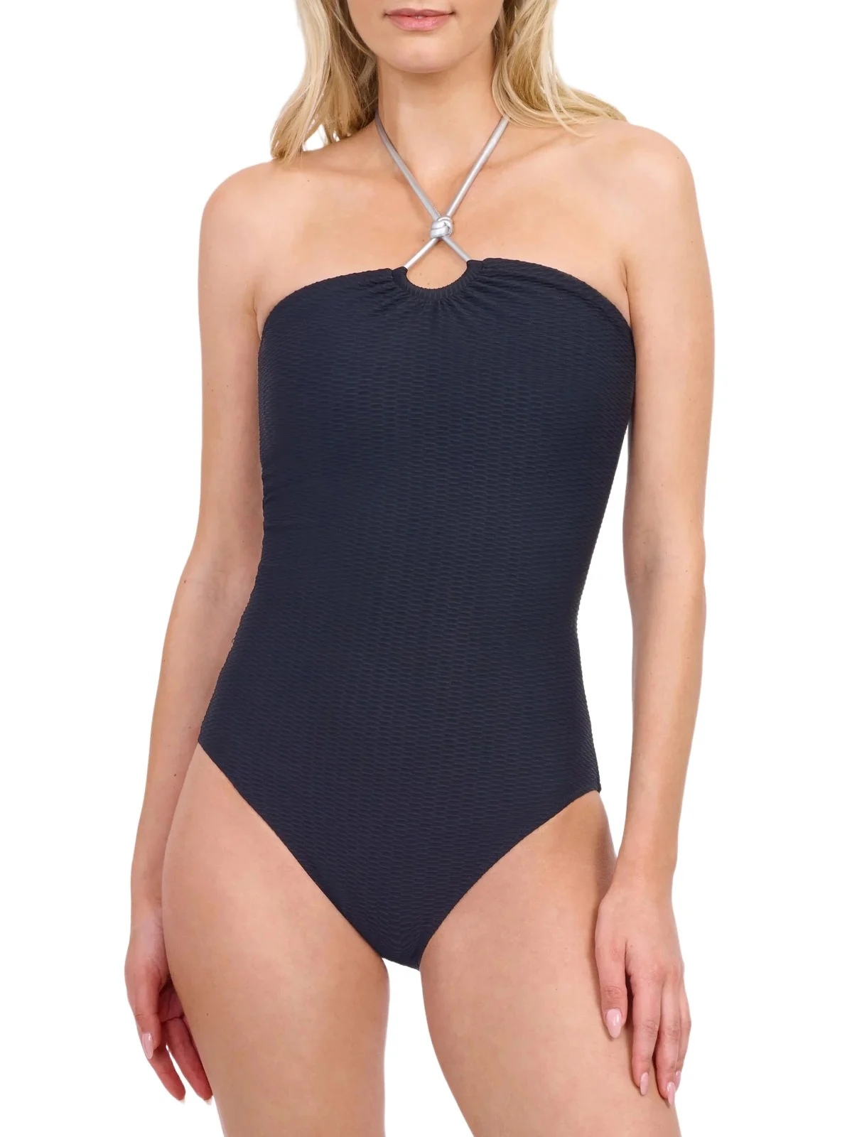 Gottex Swimwear Women's Harbourside Knotted Bandeau Halter One-Piece Swimsuit