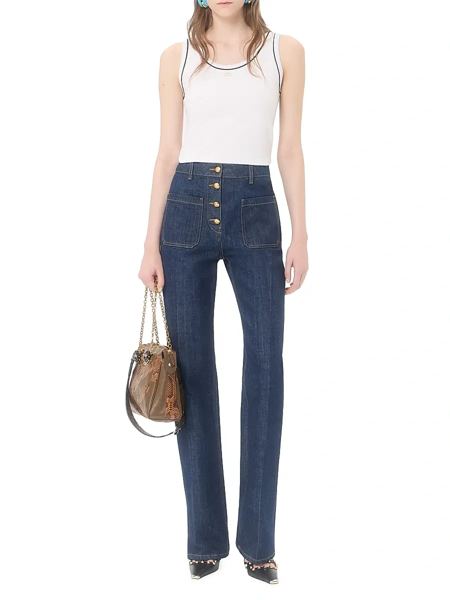 Valentino Women's Cotton Jersey Top | Thumbnail 2 Valentino Women's Cotton Jersey Top | Thumbnail 2